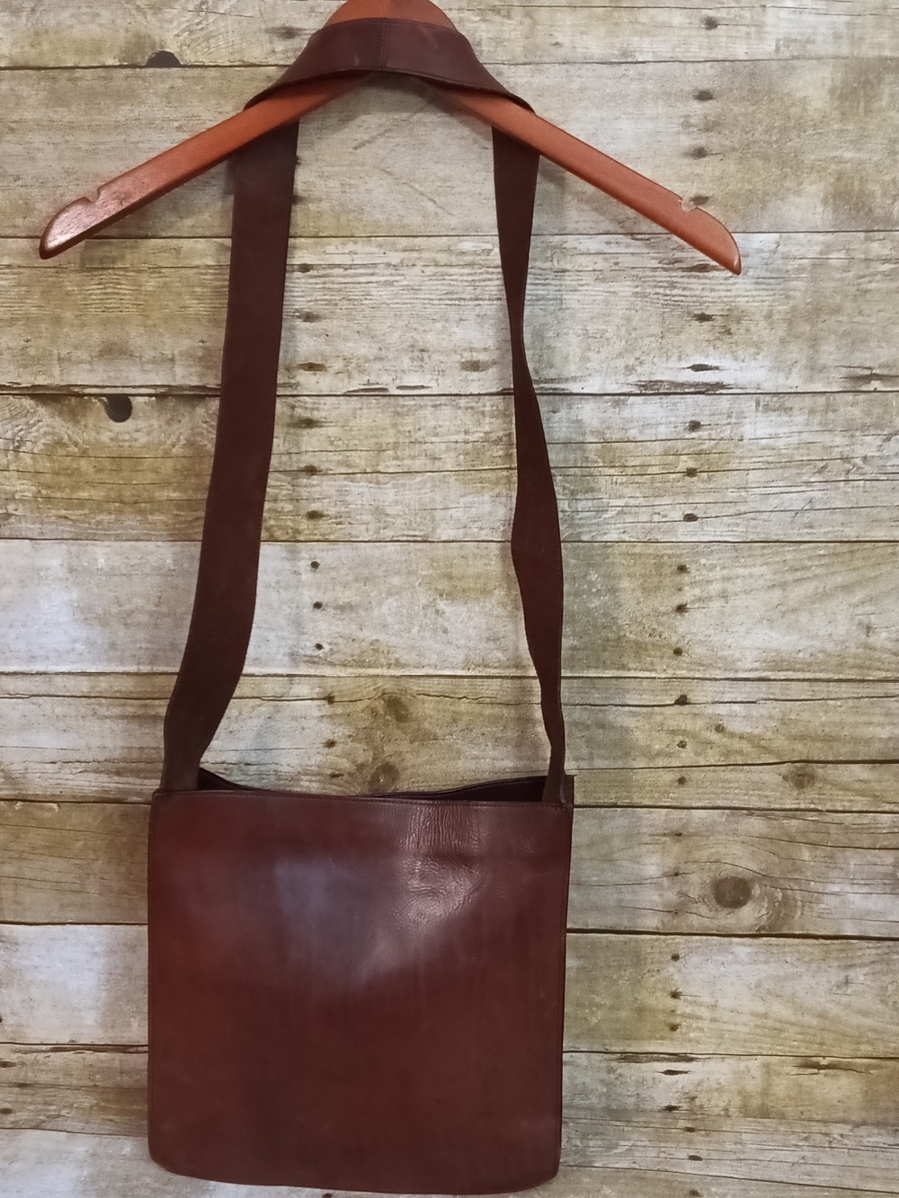 GAP Dark Brown Leather Messenger Bag